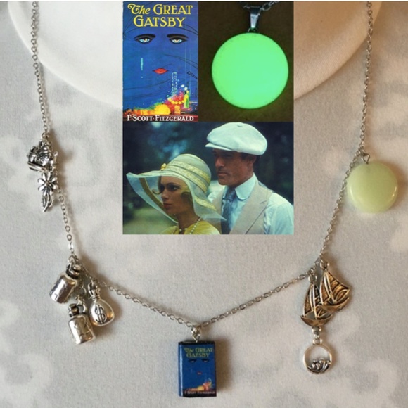 Hand Crafted Jewelry - SOLD—The Great Gatsby F. Scott Fitzgerald Handmade Glowing Literature Necklace